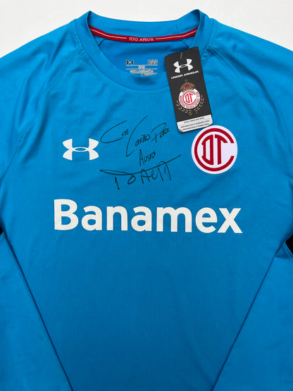 Jersey Toluca Portero 2016 2017 Autografiado por Alfredo Talavera (L)