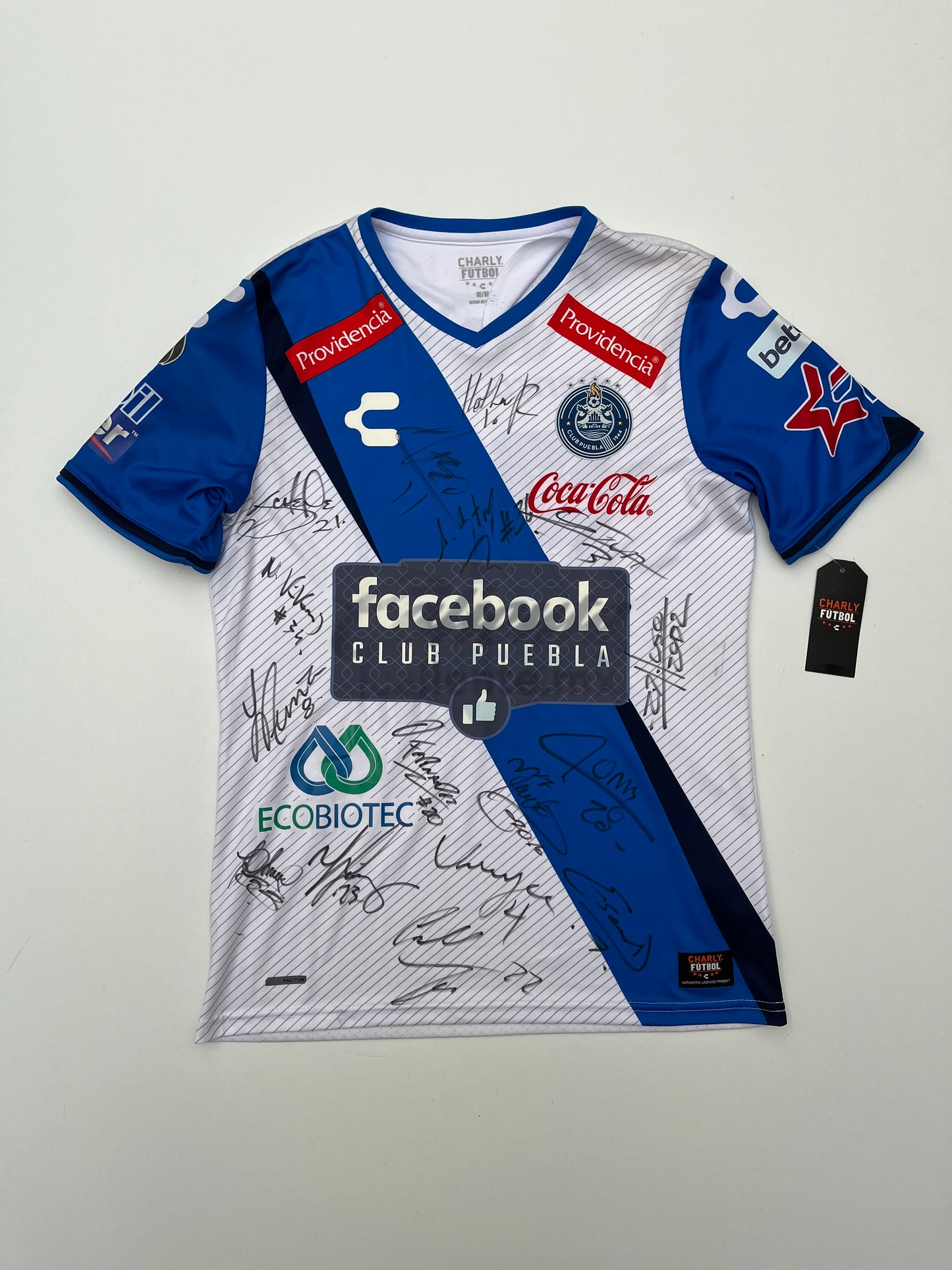 Jersey Puebla Local 2017 2018 Utilería Lucas Cavallini Autografiado (M)