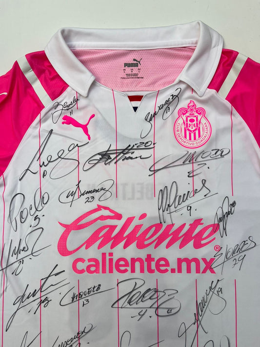 Jersey Chivas Pink Project 2021 2022 Autografiado Match Worn Fernando Beltrán (L)