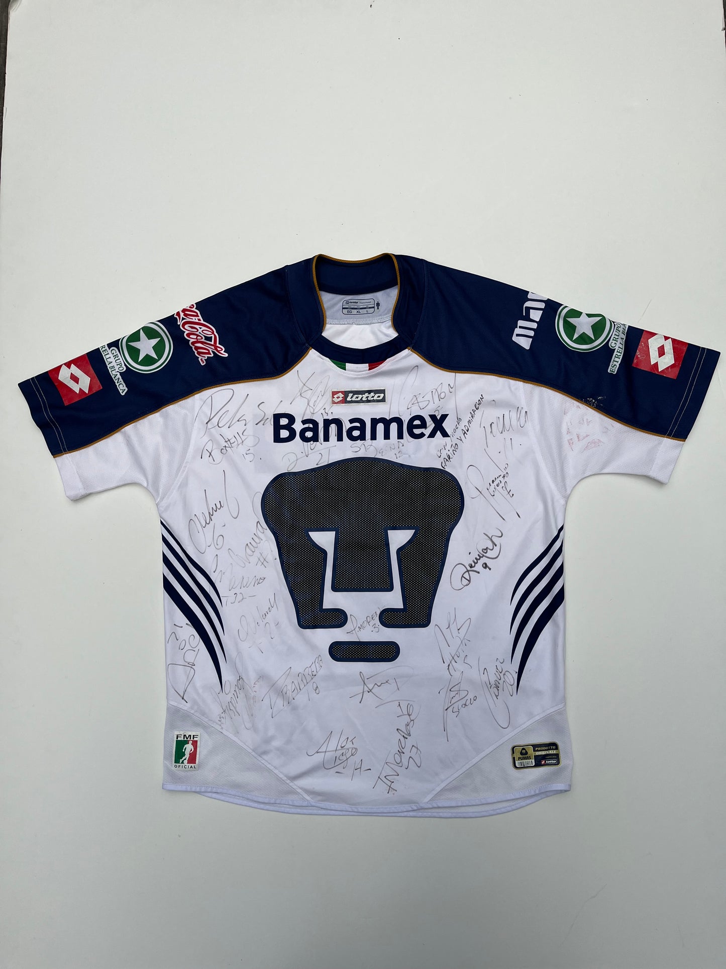 Jersey Pumas Local 2006 2007 Match Worn Leandro Augusto Autografiado (XL)