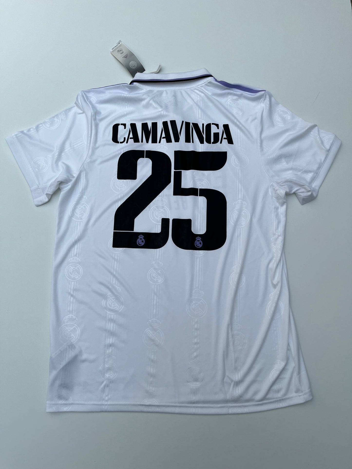 Jersey Real Madrid Local 2022 2023 Eduardo Camavinga (XL)