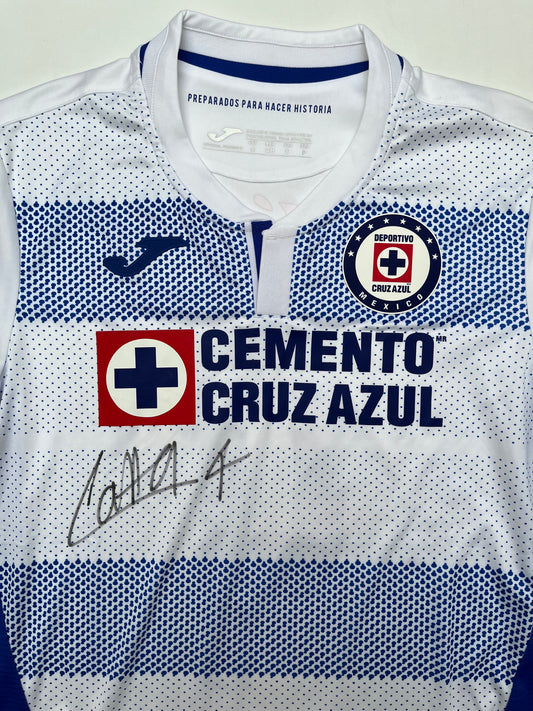 Jersey Cruz Azul Visita 2020 2021  Utilería Autografiado Julio Domínguez(S)