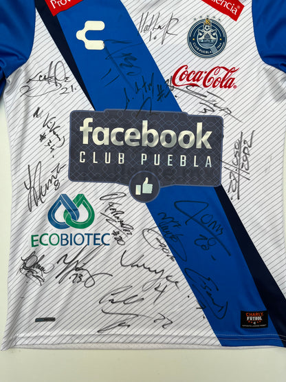 Jersey Puebla Local 2017 2018 Utilería Lucas Cavallini Autografiado (M)