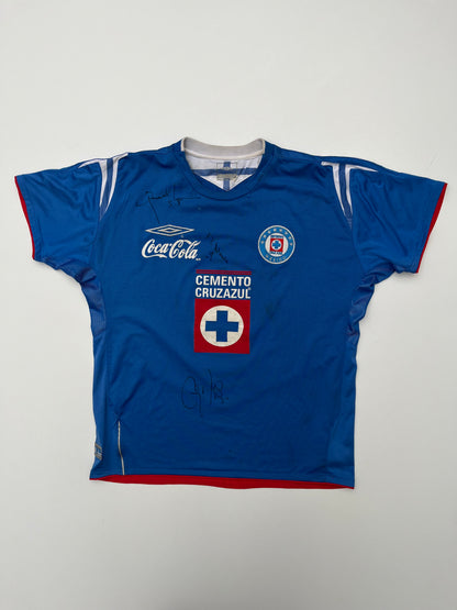 Jersey Cruz Azul Local 2005 2006 Autografiado (XL niño)