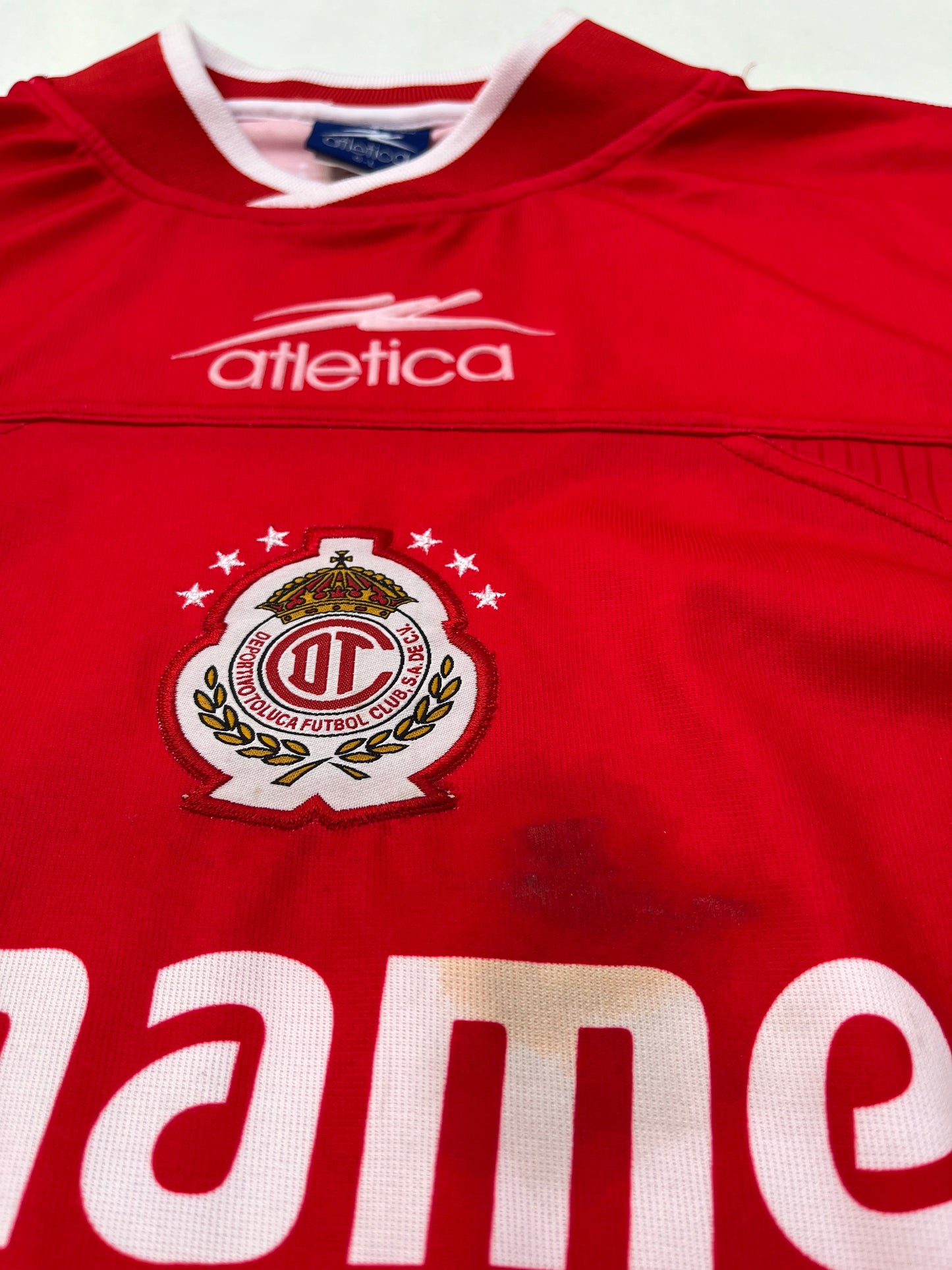 Jersey Toluca Local 2001 2002 Match Worn Cuberas (L)