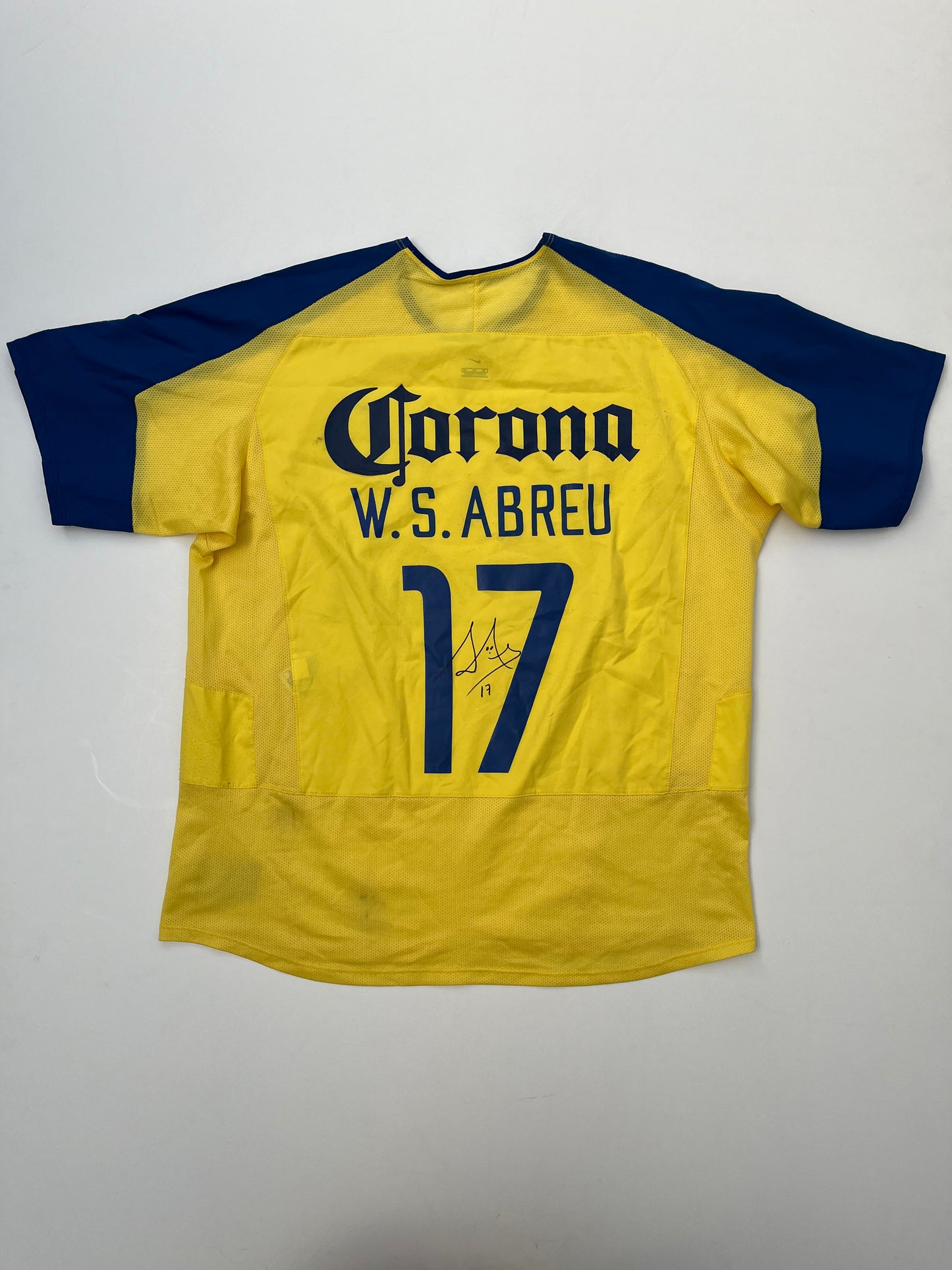 Jersey  Club América Local 2003 2004 Utilería Autografiado Sebastián Abreu (XL)