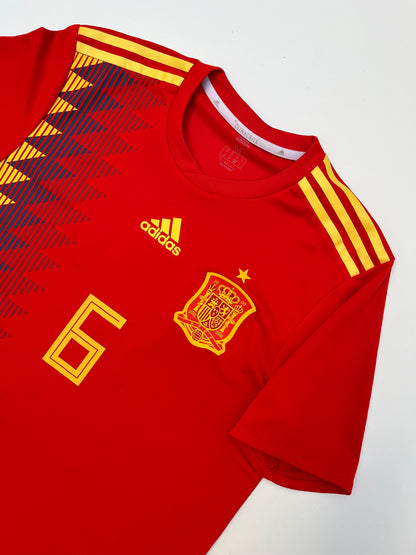 Jersey España Local 2018 2019 Versión Jugador Andrés Iniesta (M)