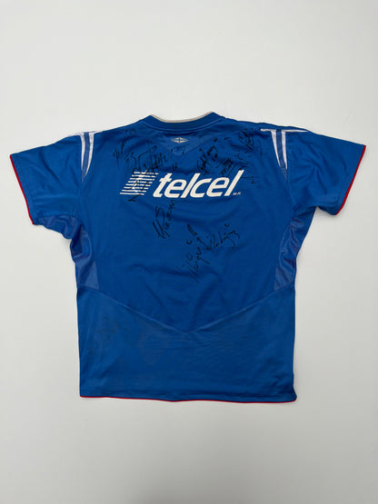 Jersey Cruz Azul Local 2005 2006 Autografiado (XL niño)