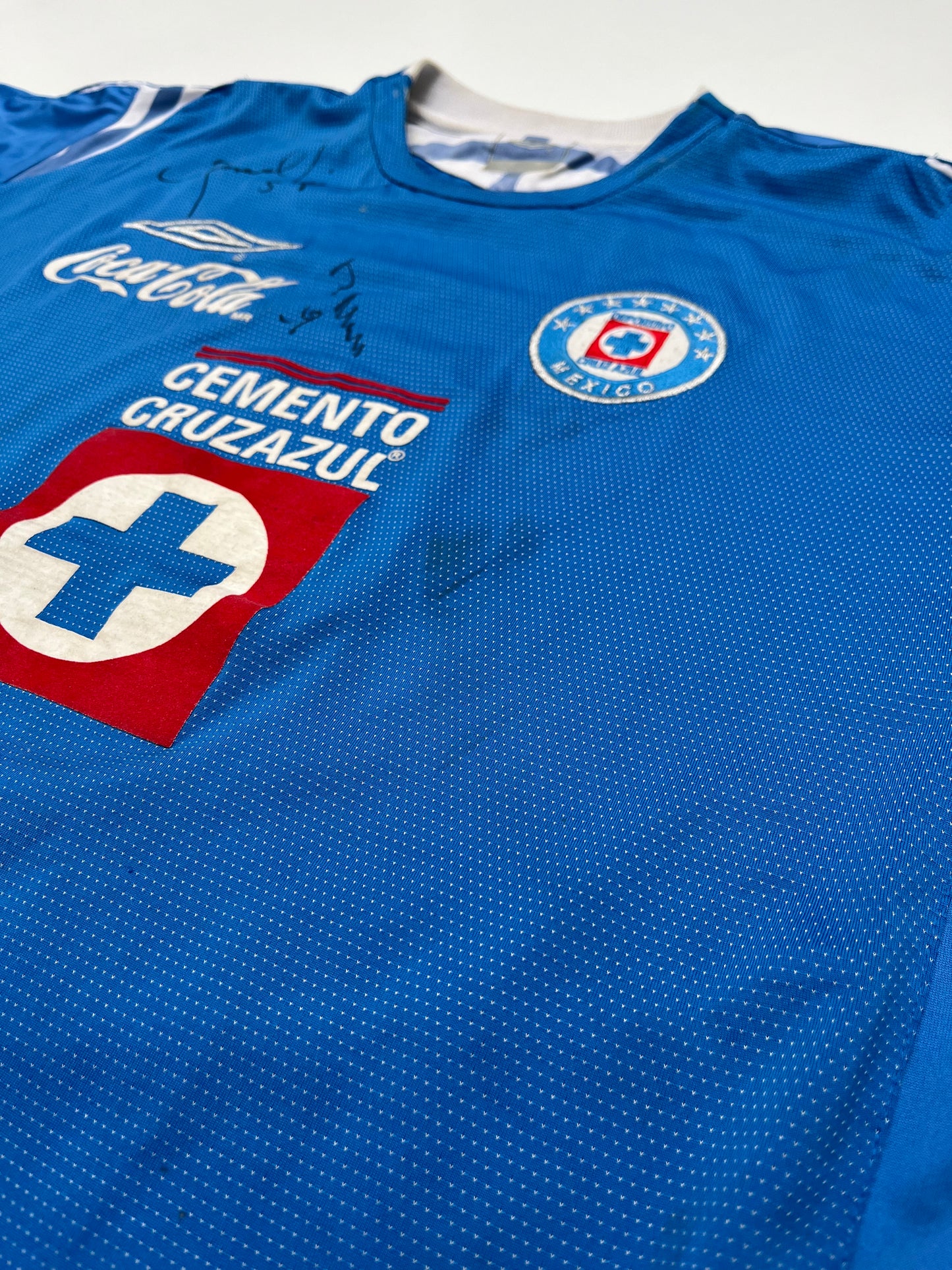 Jersey Cruz Azul Local 2005 2006 Autografiado (XL niño)