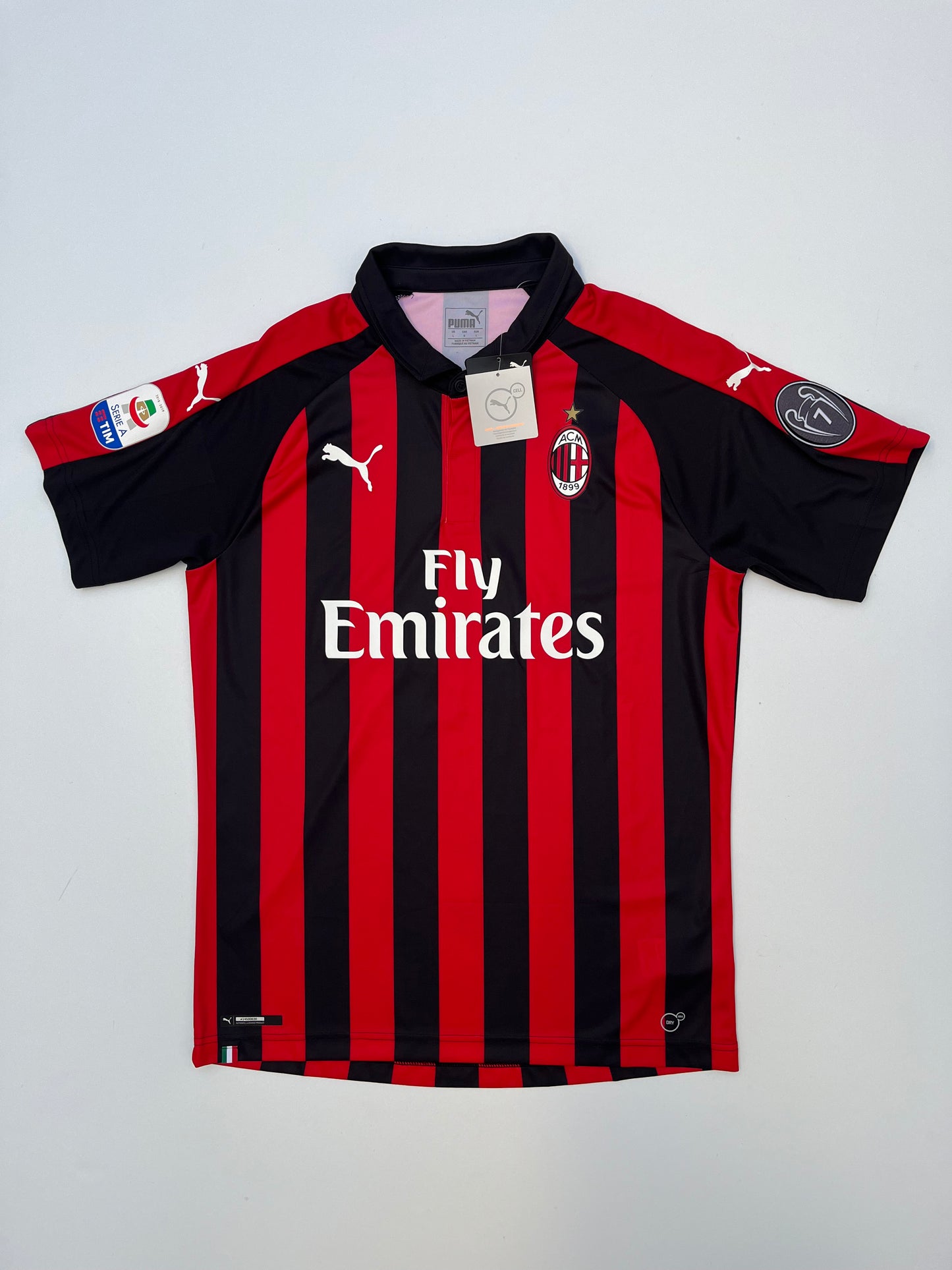 Jersey Ac Milán Local 2018 2019 Versión Jugador Alessio Romagnoli (L)