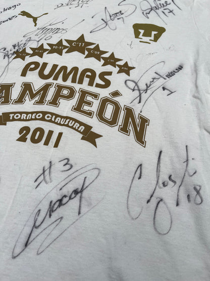 Playera Pumas Especial Campeones 2011 Autografiada (M)