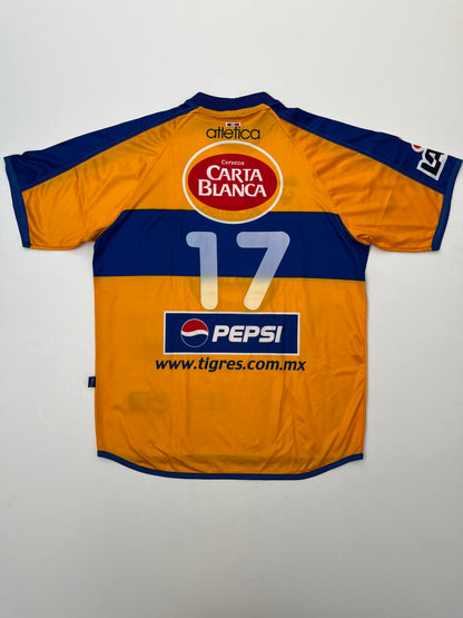 Jersey Tigres Local 2001 2002 Match Worn Jorge Santillana (L)