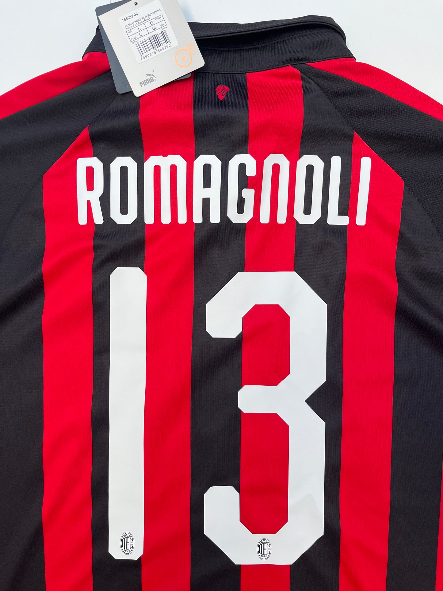 Jersey Ac Milán Local 2018 2019 Versión Jugador Alessio Romagnoli (L)