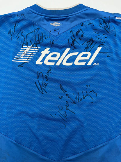 Jersey Cruz Azul Local 2005 2006 Autografiado (XL niño)