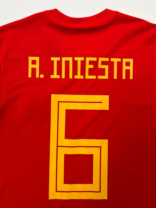 Jersey España Local 2018 2019 Versión Jugador Andrés Iniesta (M)