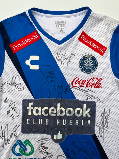 Jersey Puebla Local 2017 2018 Utilería Lucas Cavallini Autografiado (M)