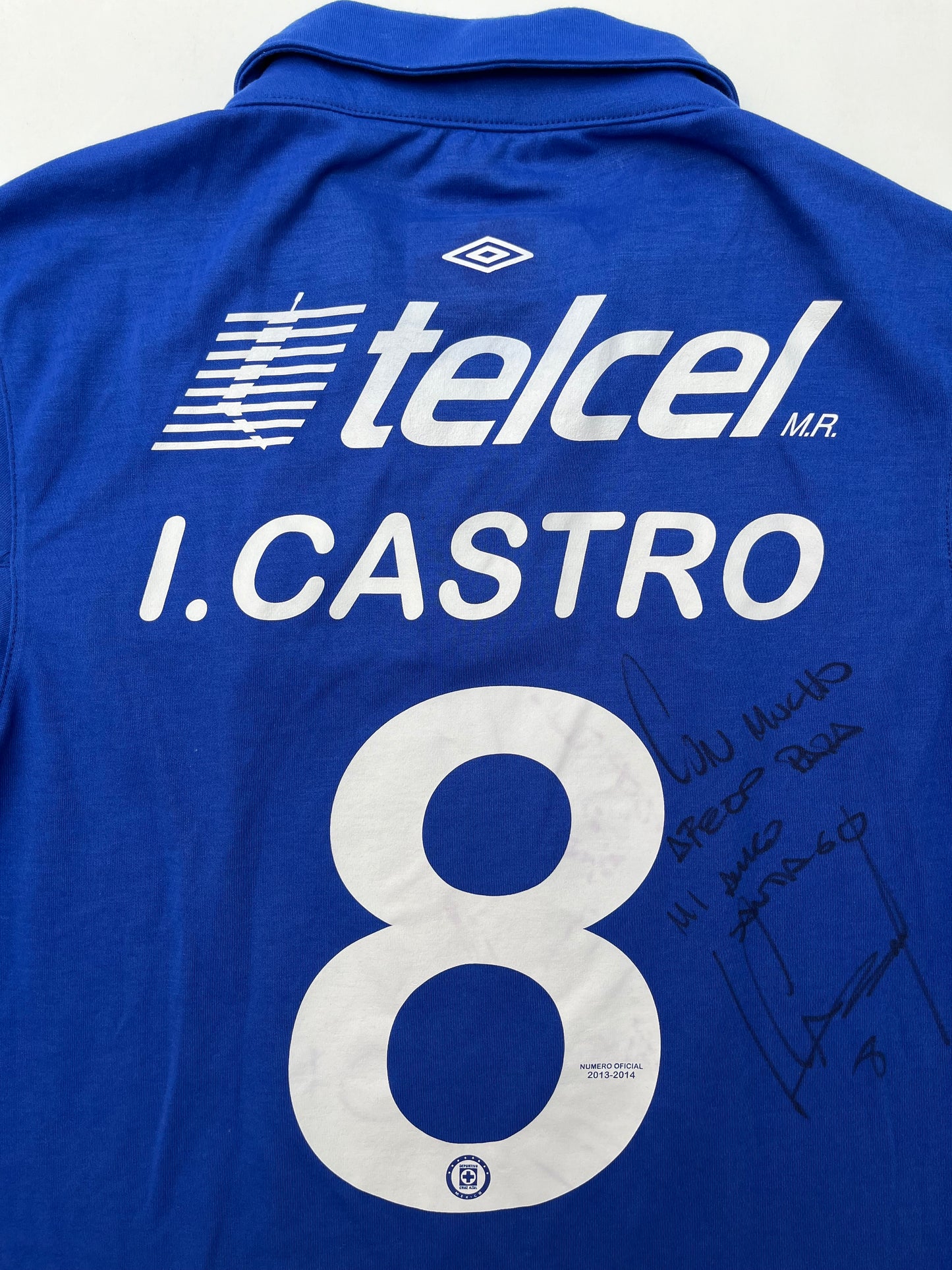 Jersey Cruz Azul Local 2013 2014 Versión Utilería Autografiado Israel Castro (M)