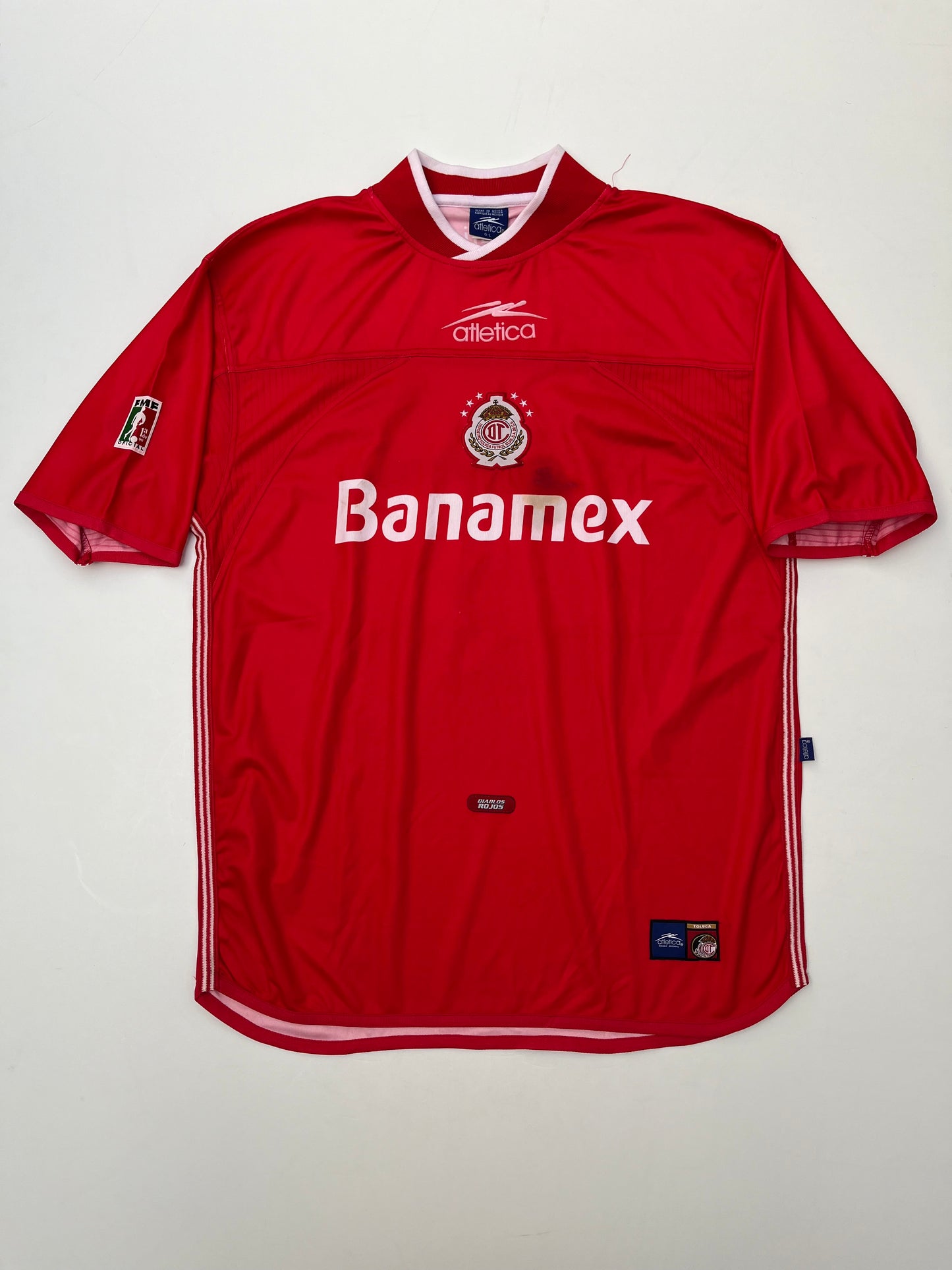 Jersey Toluca Local 2001 2002 Match Worn Cuberas (L)