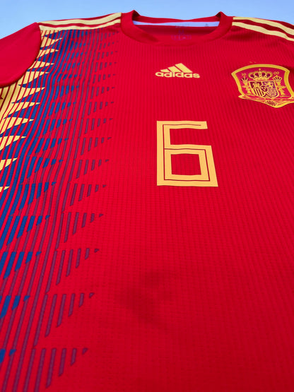 Jersey España Local 2018 2019 Versión Jugador Andrés Iniesta (M)