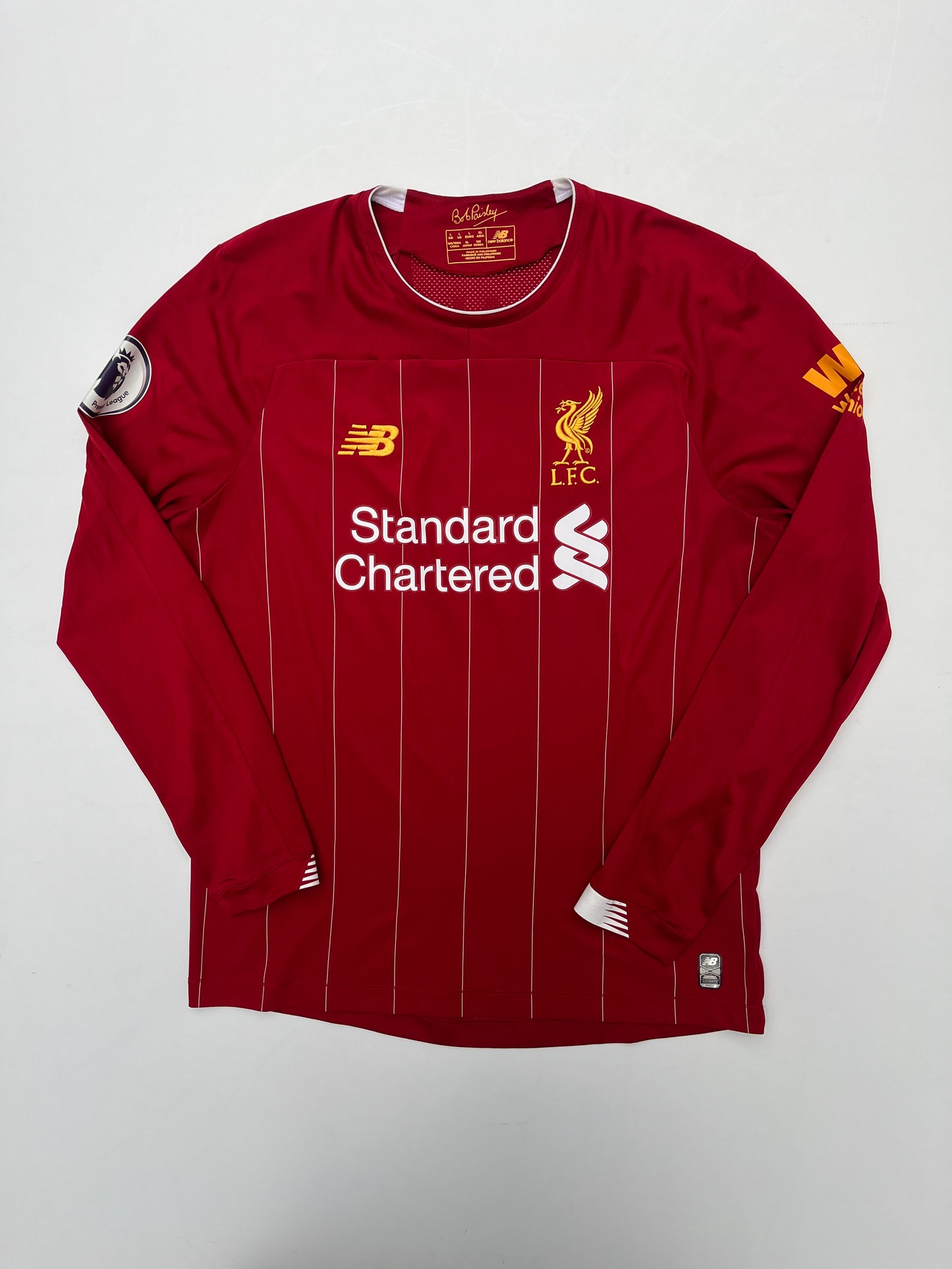 Jersey Liverpool Local 2019 2020 Mohamed Salah Manga Larga (L)