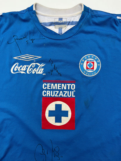 Jersey Cruz Azul Local 2005 2006 Autografiado (XL niño)