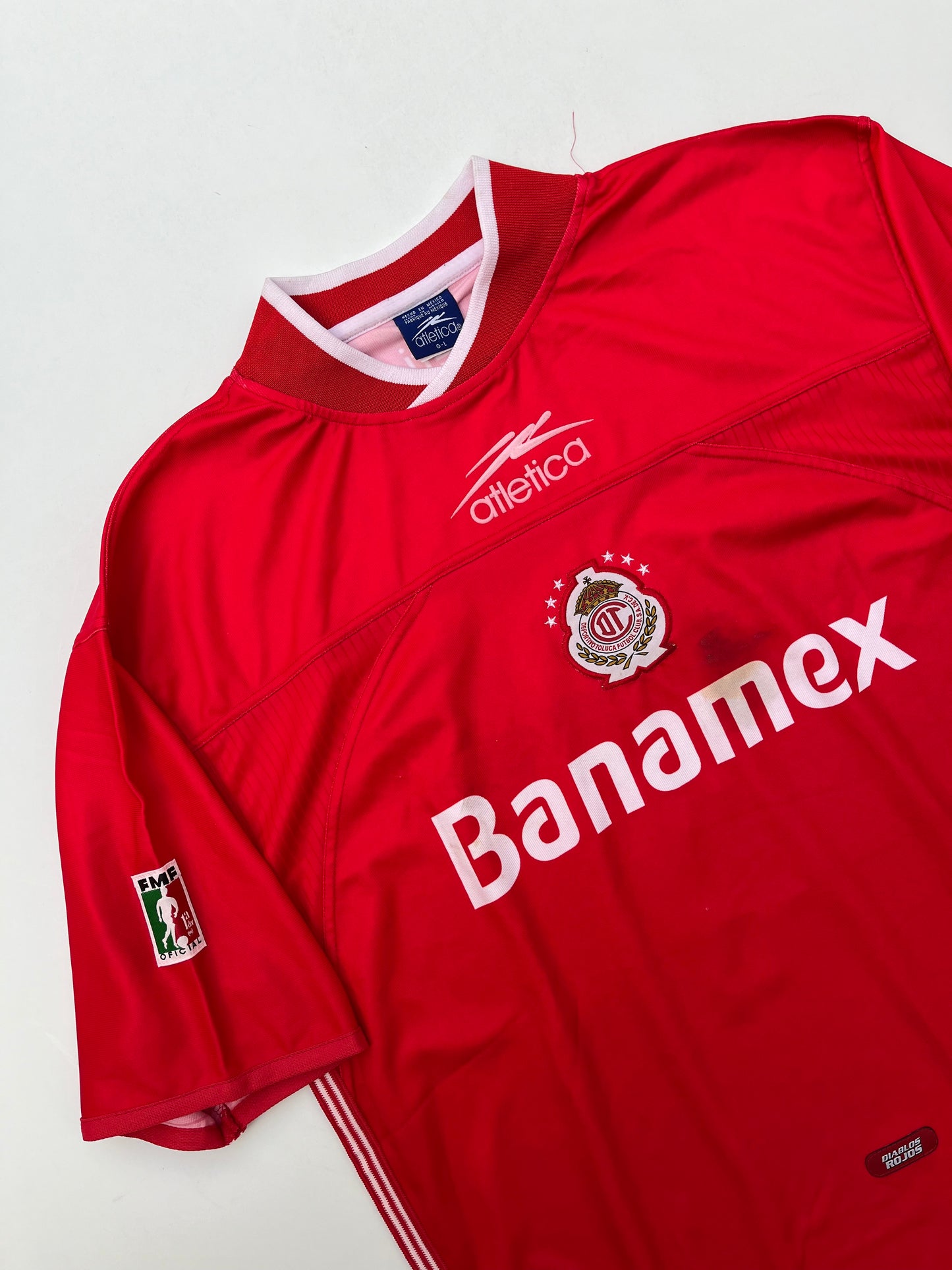 Jersey Toluca Local 2001 2002 Match Worn Cuberas (L)