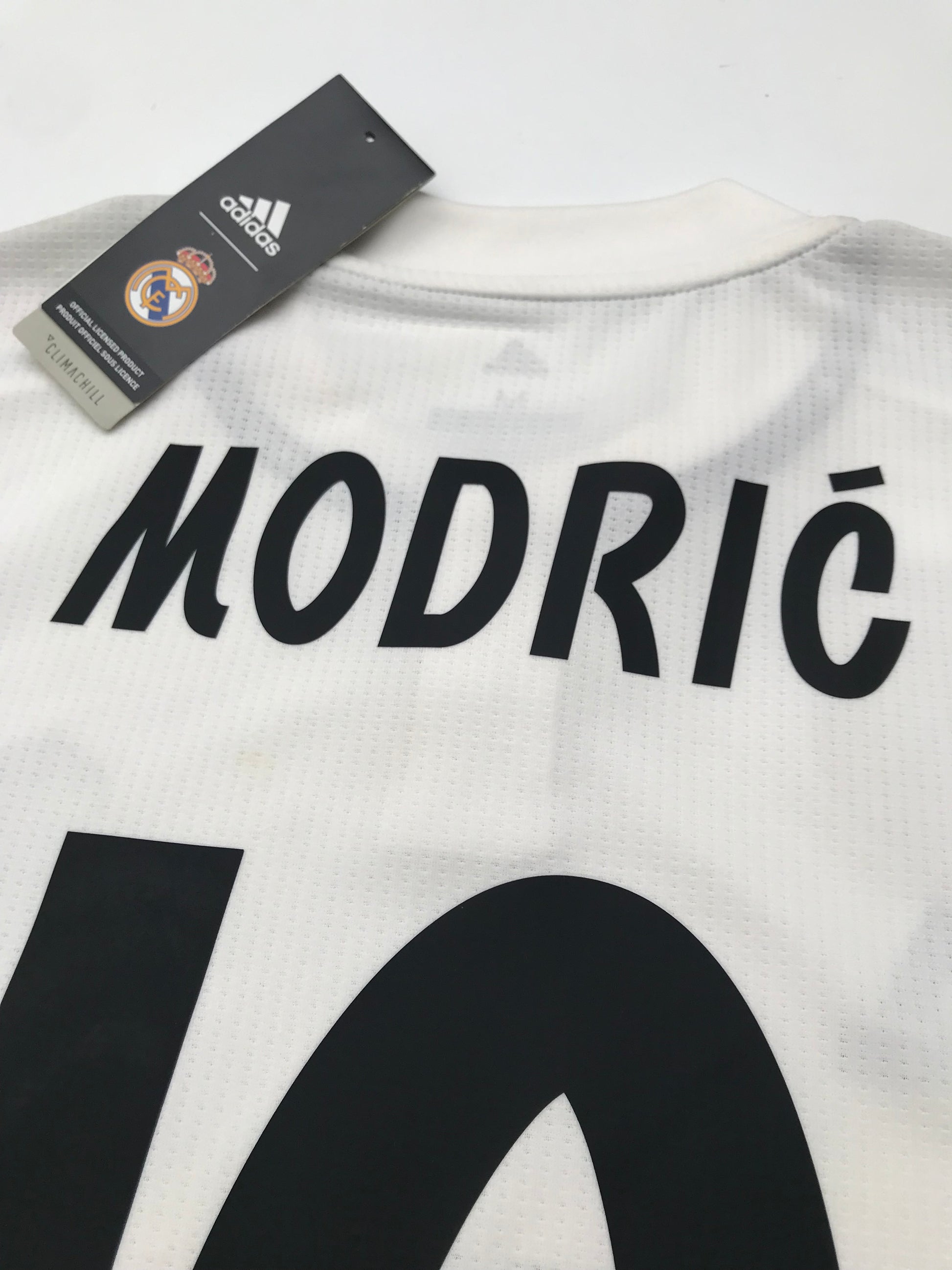 Modric Real Madrid 2018 2019 Home UEFA CLIMACHILL PLAYER ISSUE Jersey –  foreversoccerjerseys