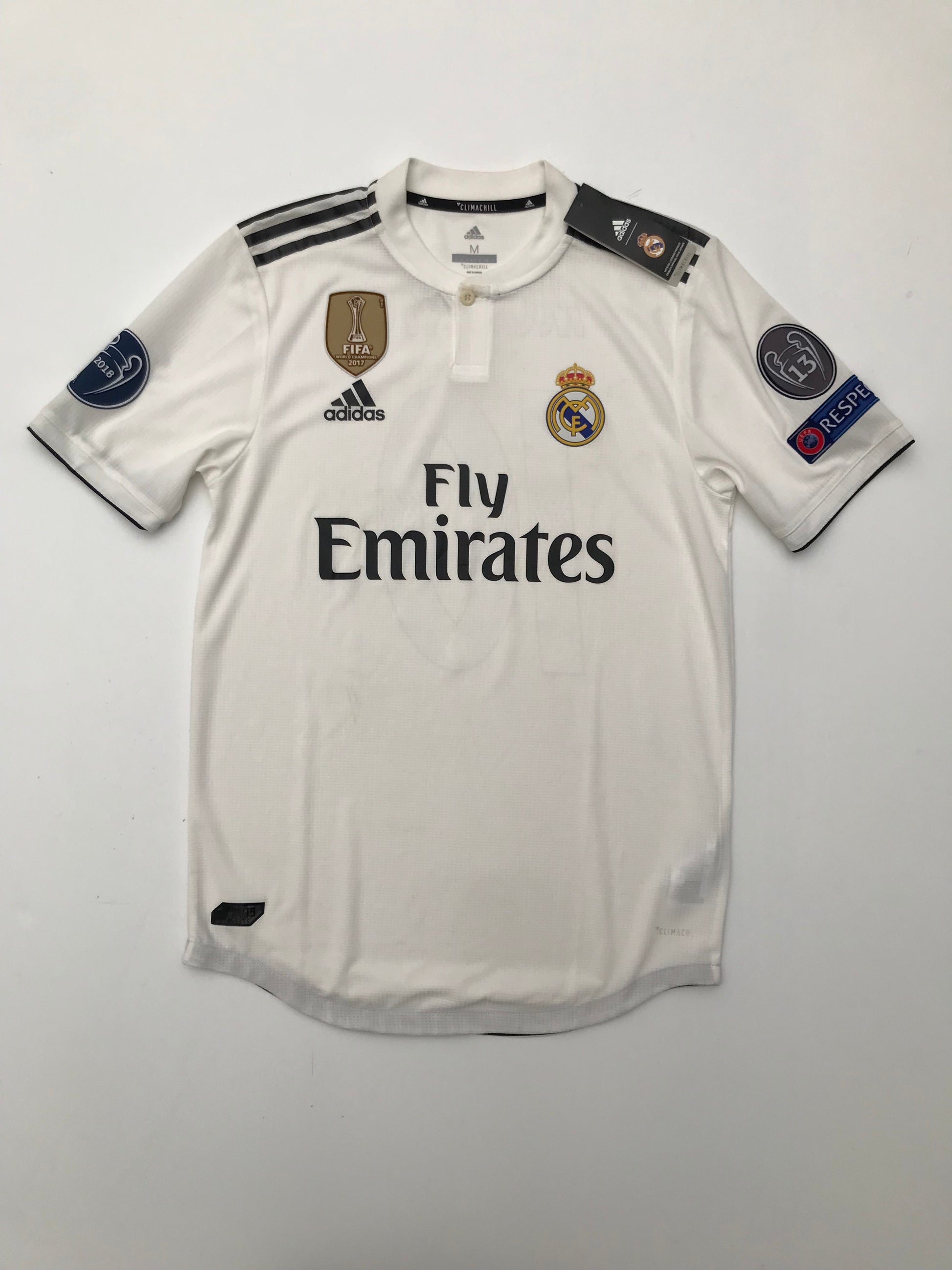 Modric Real Madrid 2018 2019 Home UEFA CLIMACHILL PLAYER ISSUE Jersey –  foreversoccerjerseys