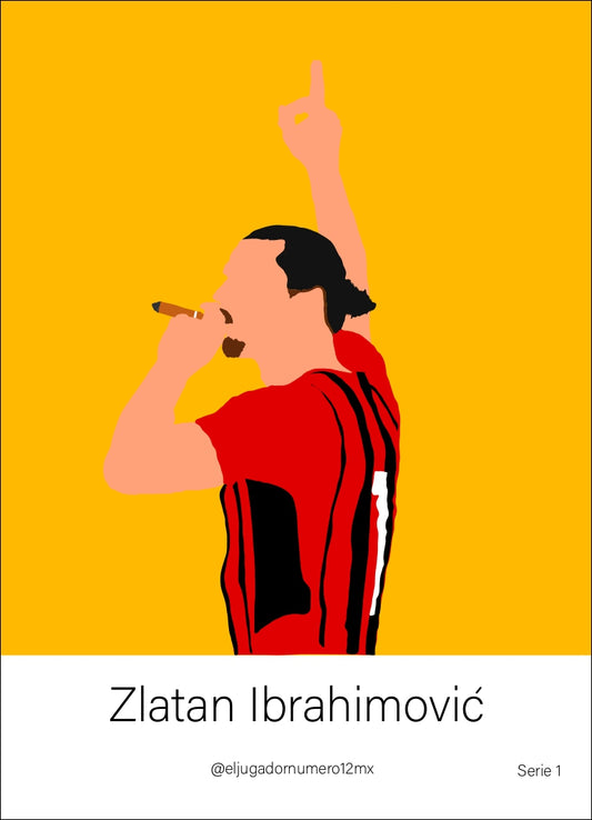 Art Print AC Milan 2021 2022 Zlatan Ibrahimovic