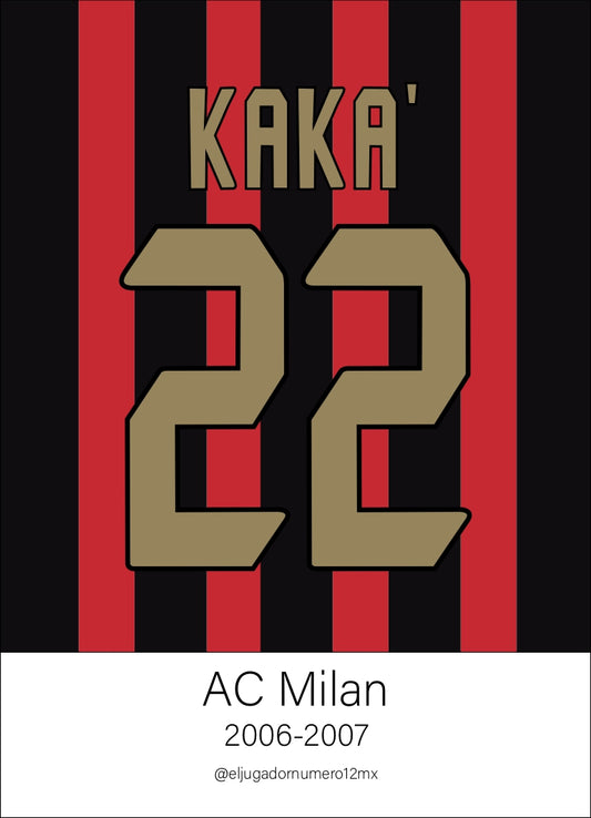 Art Print AC Milan 2006 2007 Kaká