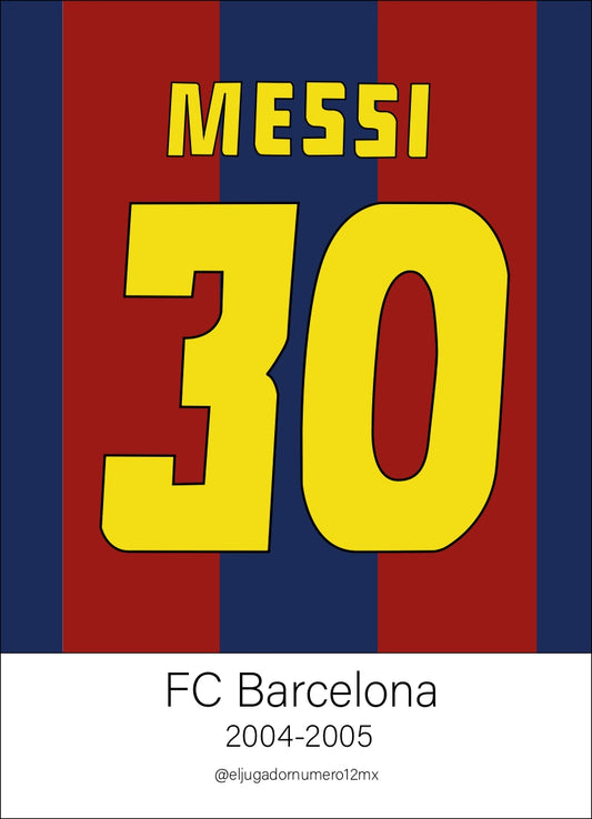 Art Print Barcelona 2004 2005 Lionel Messi