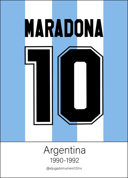 Art Print Argentina 1990 1992 Diego Maradona
