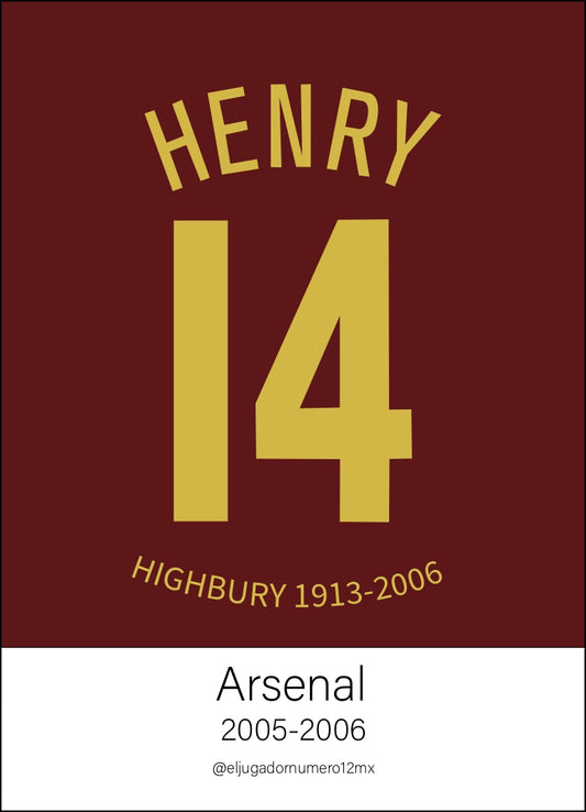 Art Print Arsenal 2005 2006 Thierry Henry