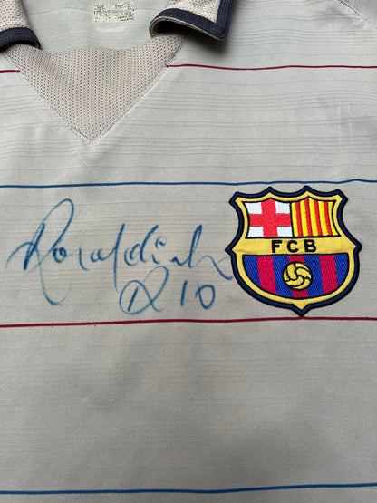 Barcelona Visit Jersey 2003 2004 Autographed Ronaldinho